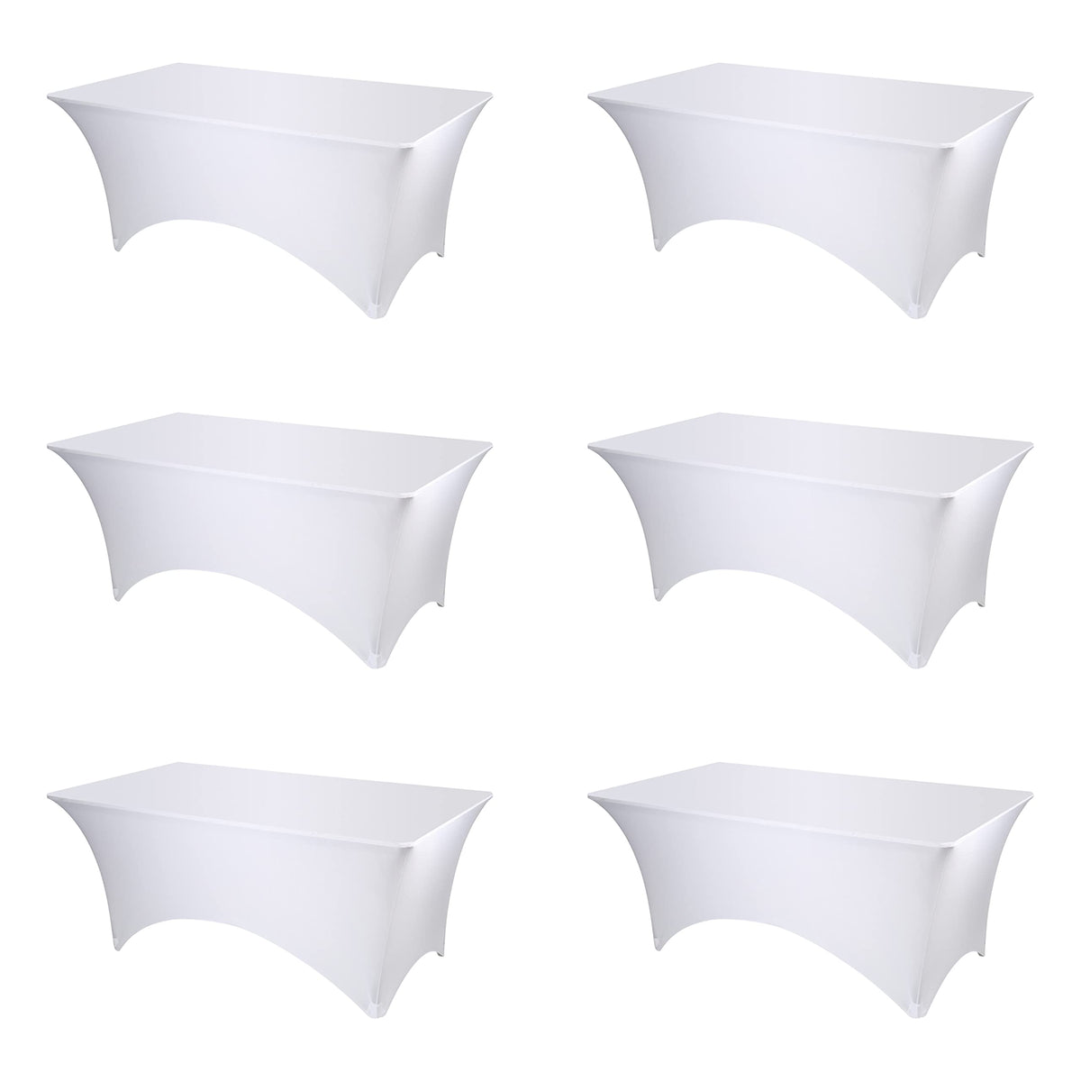 BRILLMAX 6ft rectangle white table cover fits tightly for a polished booth setup.
