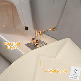 BRILLMAX beige tablecloth 60x102 wrinkle-free close-up after steamer.