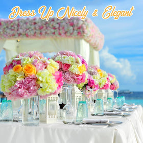 BRILLMAX fade-resistant color coordinating with wedding and banquet themes.