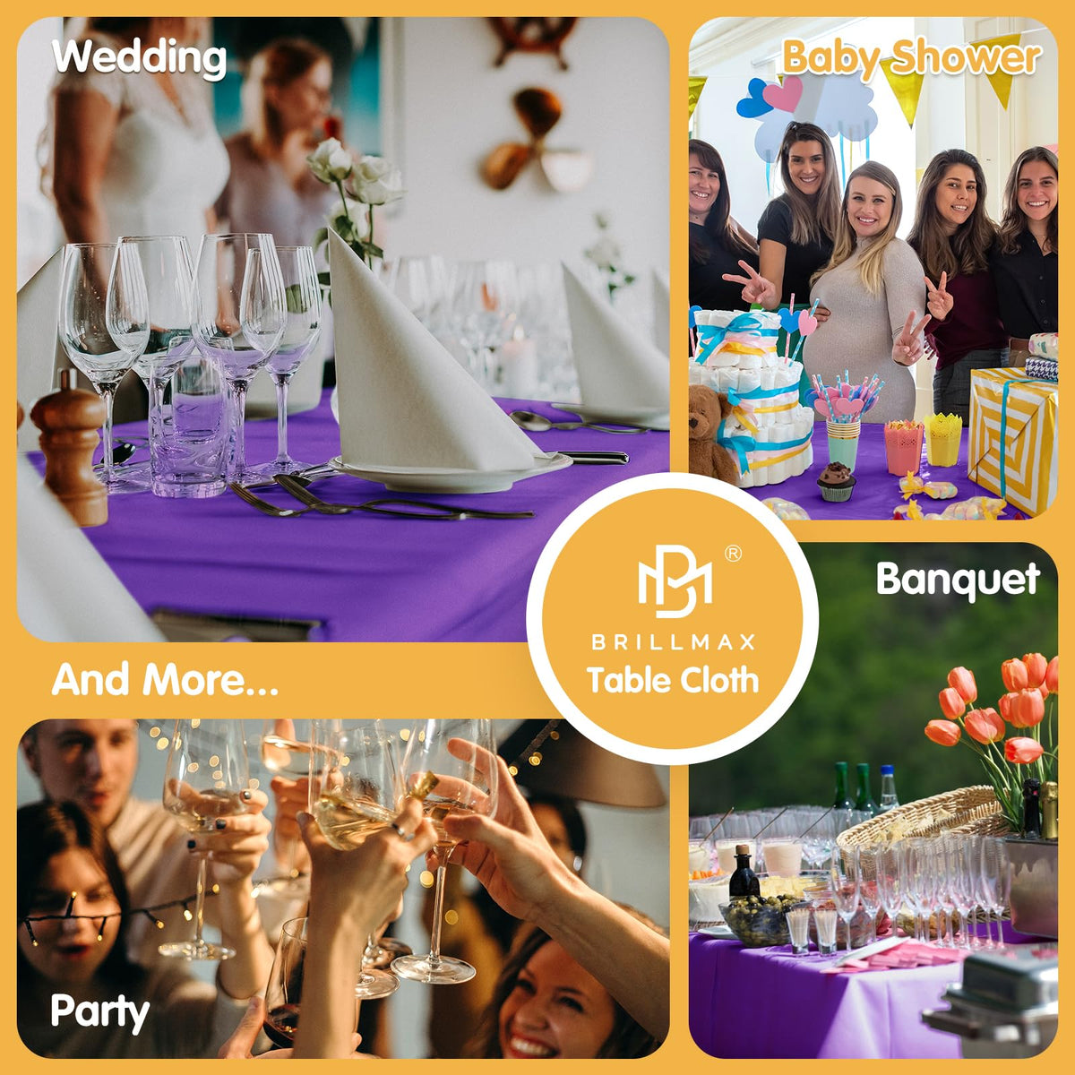 BRILLMAX color-fast purple blends with decor themes.