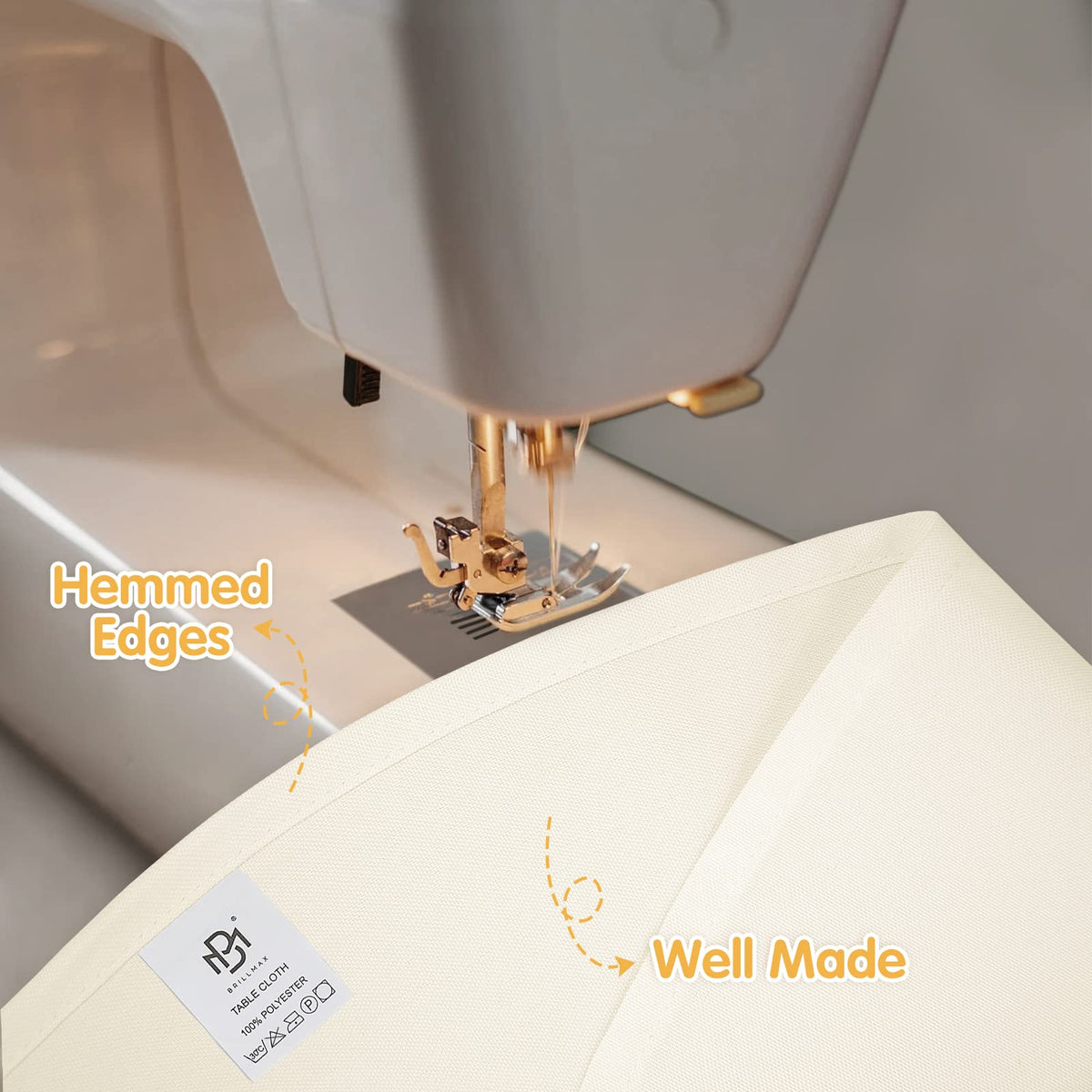 BRILLMAX hemmed edges detail demonstrates durable, professional upholstery lift