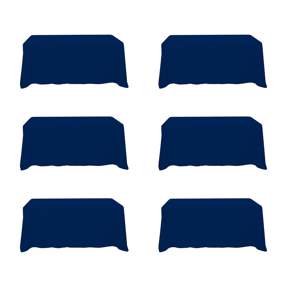 BRILLMAX navy blue tablecloth 90x132 shows durable, elegant coverage