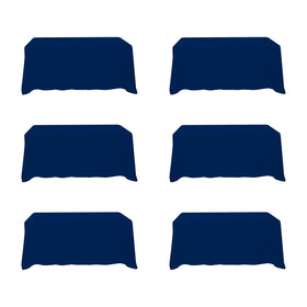 BRILLMAX navy blue tablecloth 90x132 shows durable, elegant coverage