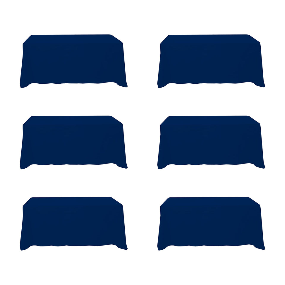 BRILLMAX navy blue tablecloth 90x132 shows durable, elegant coverage
