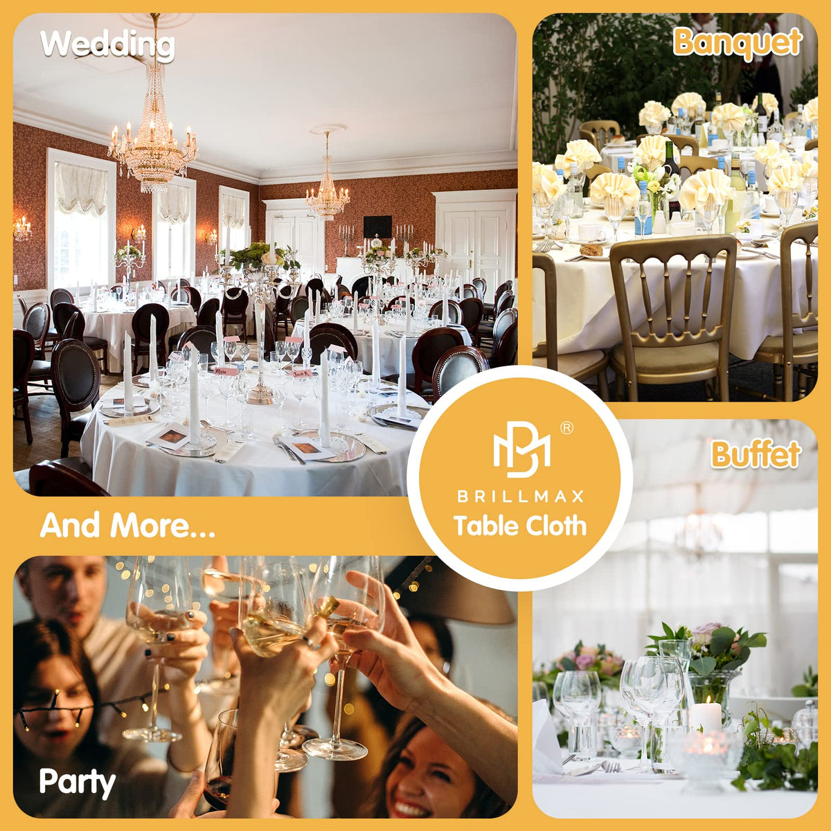 BRILLMAX six-pack packaging simplifies event setup.