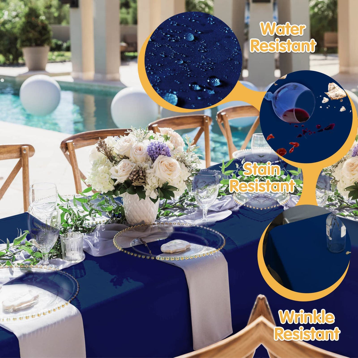 BRILLMAX spill-resistant coating beads liquids for quick wipe cleanup