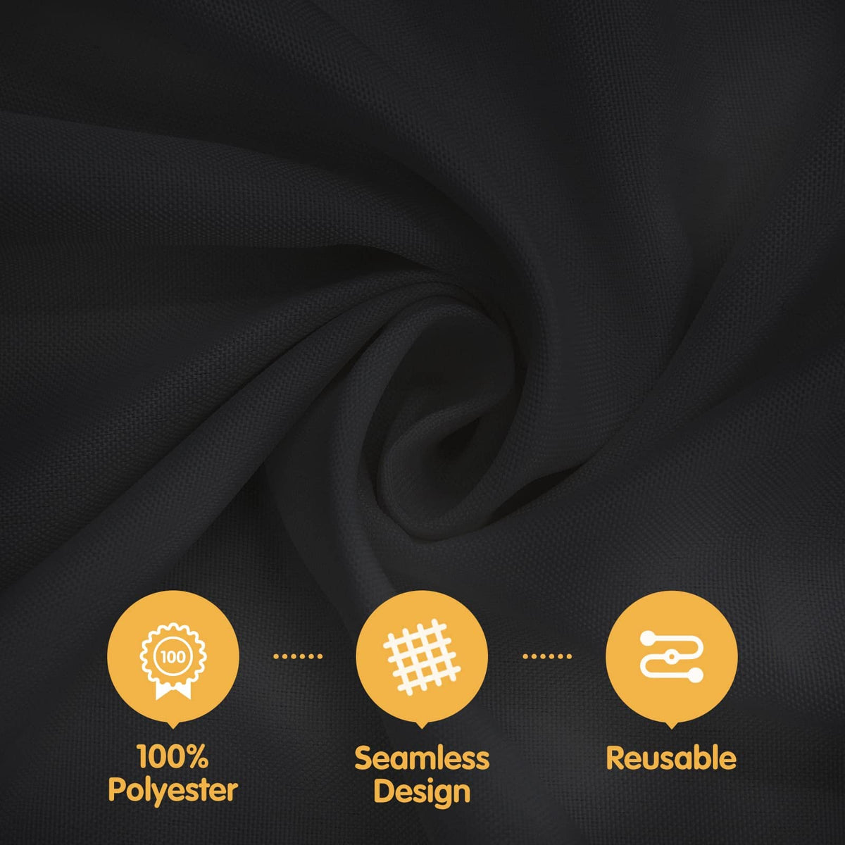BRILLMAX tablecloth with reinforced hemmed edges for durable, repeat-use performance.