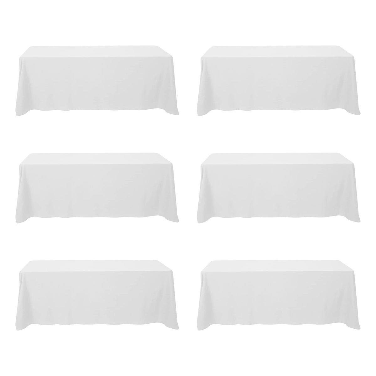 BRILLMAX white tablecloth with 150 GSM drape for a polished banquet setting.