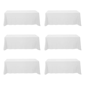 BRILLMAX white tablecloth with 150 GSM drape for a polished banquet setting.