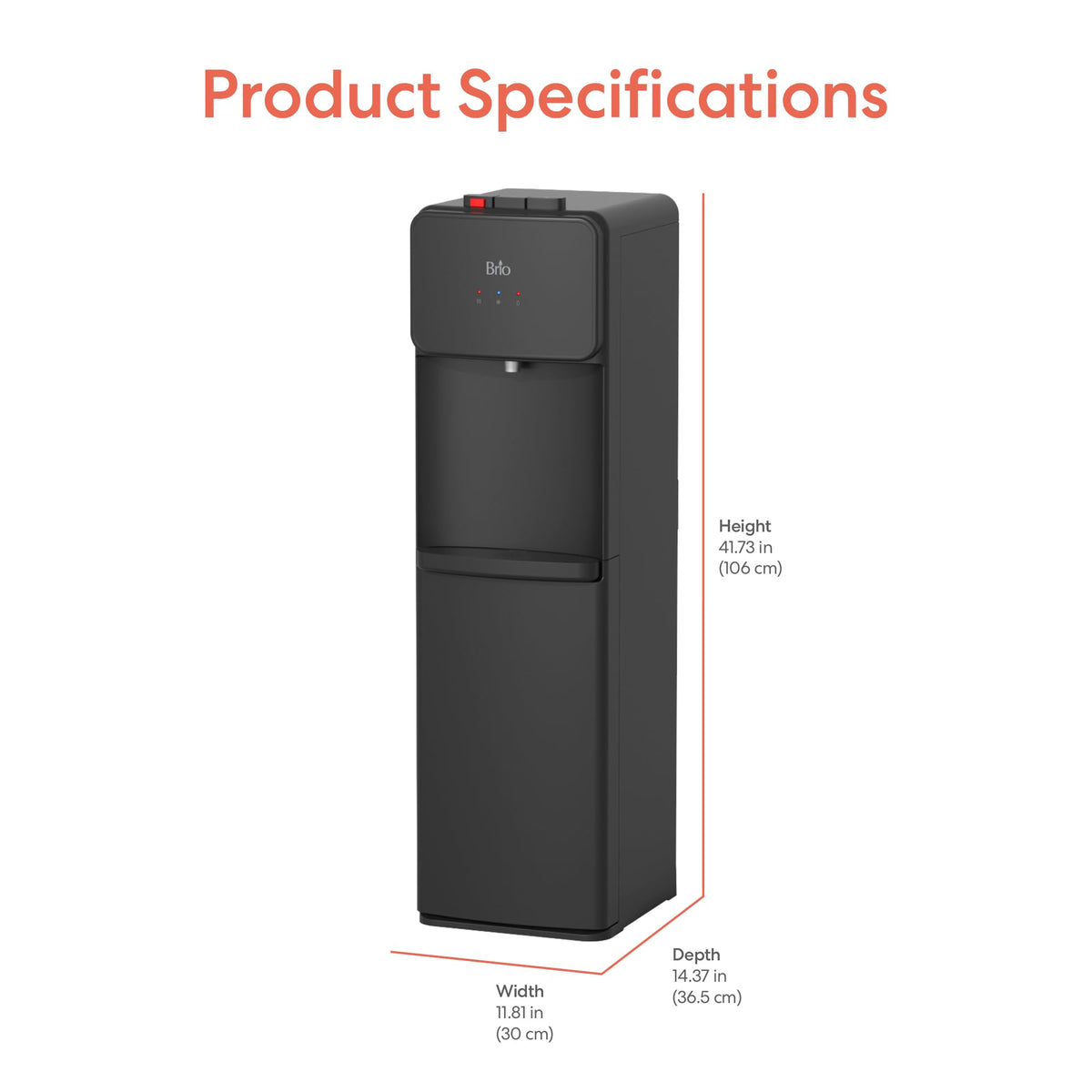 Brio 130 black polymer finish suits home or office environments