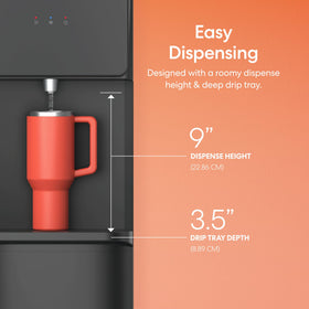 Brio 130 supports 3- and 5-gallon bottles for flexible setup