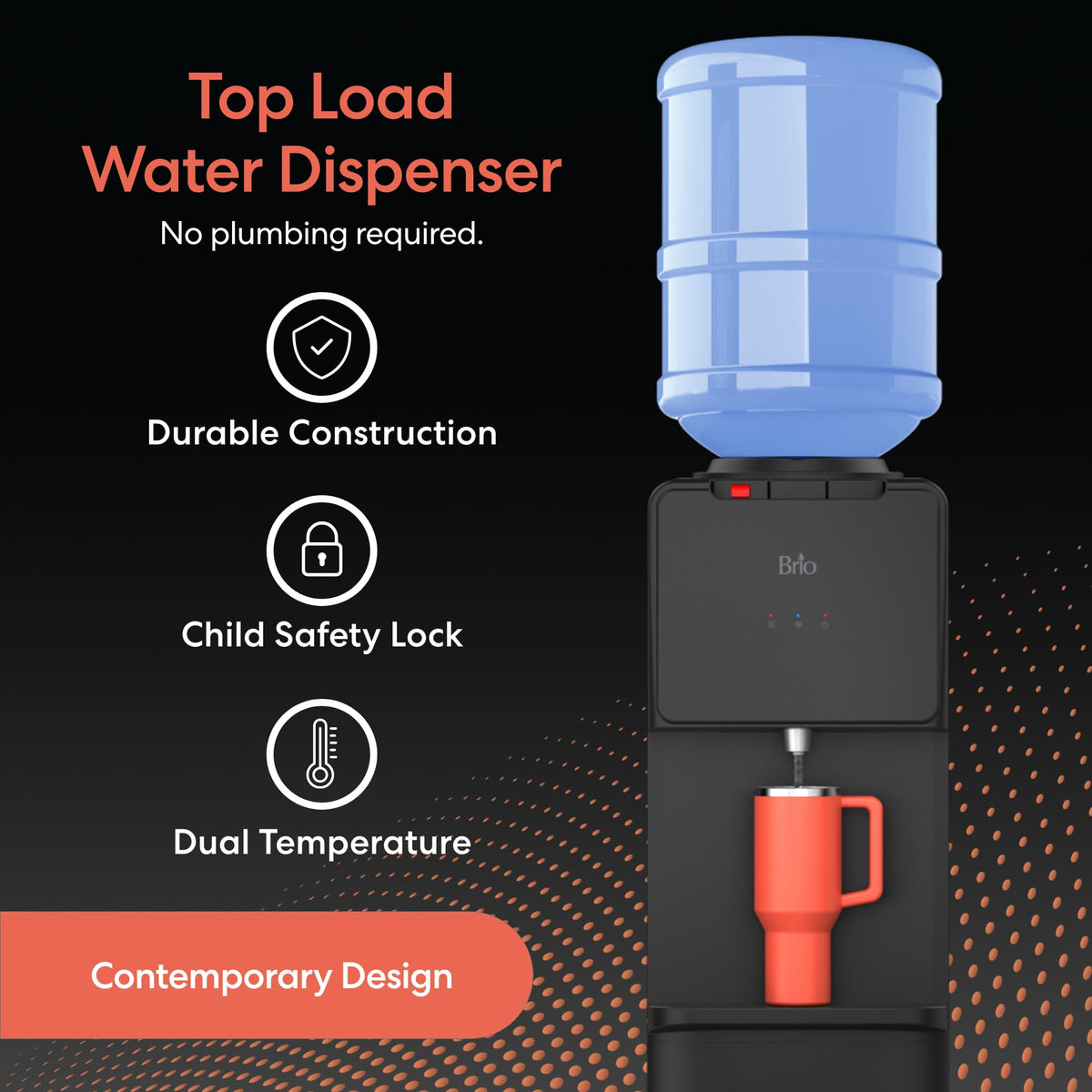 Brio 130 hot-and-cold dispensing ready for beverages and soups
