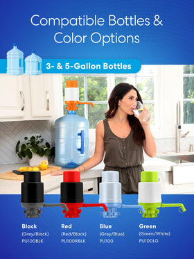 Brio bottle-pump combo ideal for outdoor events and camping scenarios.