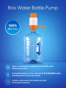 Brio pump features a durable cylinder case to keep the mechanism in top condition.