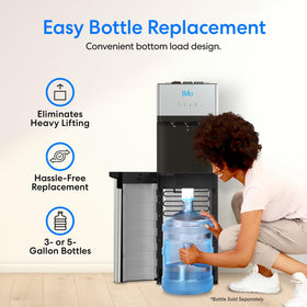 Brio hot cold room-temperature dispenser offering versatile beverage options.