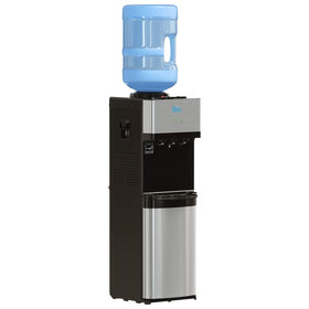 Brio hot water spout showing instant hot water with safety lock.