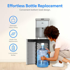 Brio Moderna bottom-load dispenser digital display and LED light for quick status checks.