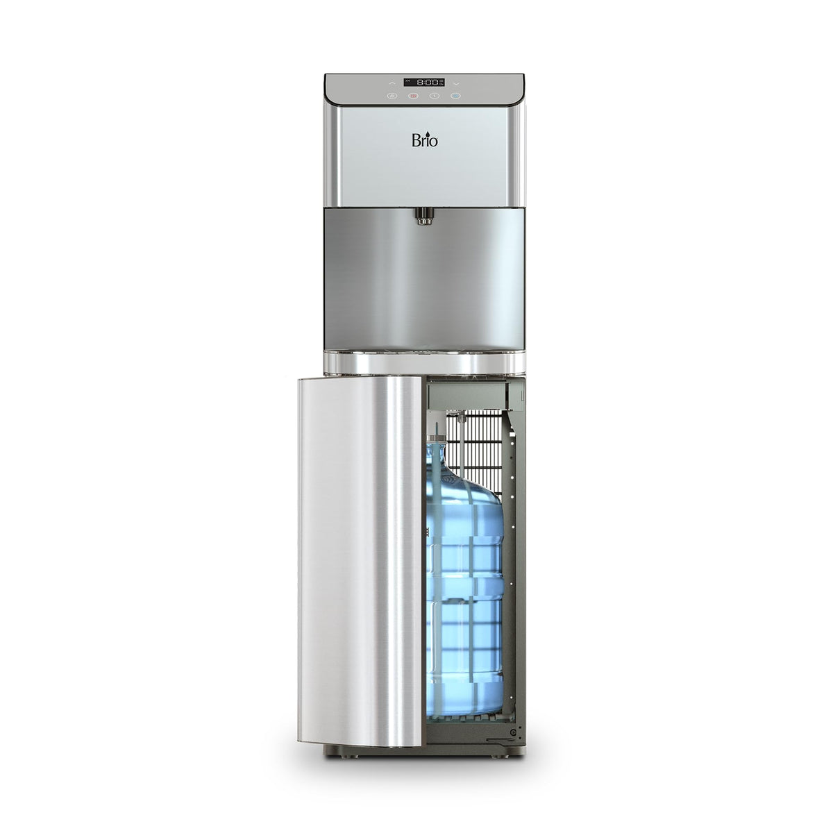 Brio Moderna bottom-load dispenser front view for easy family hydration.