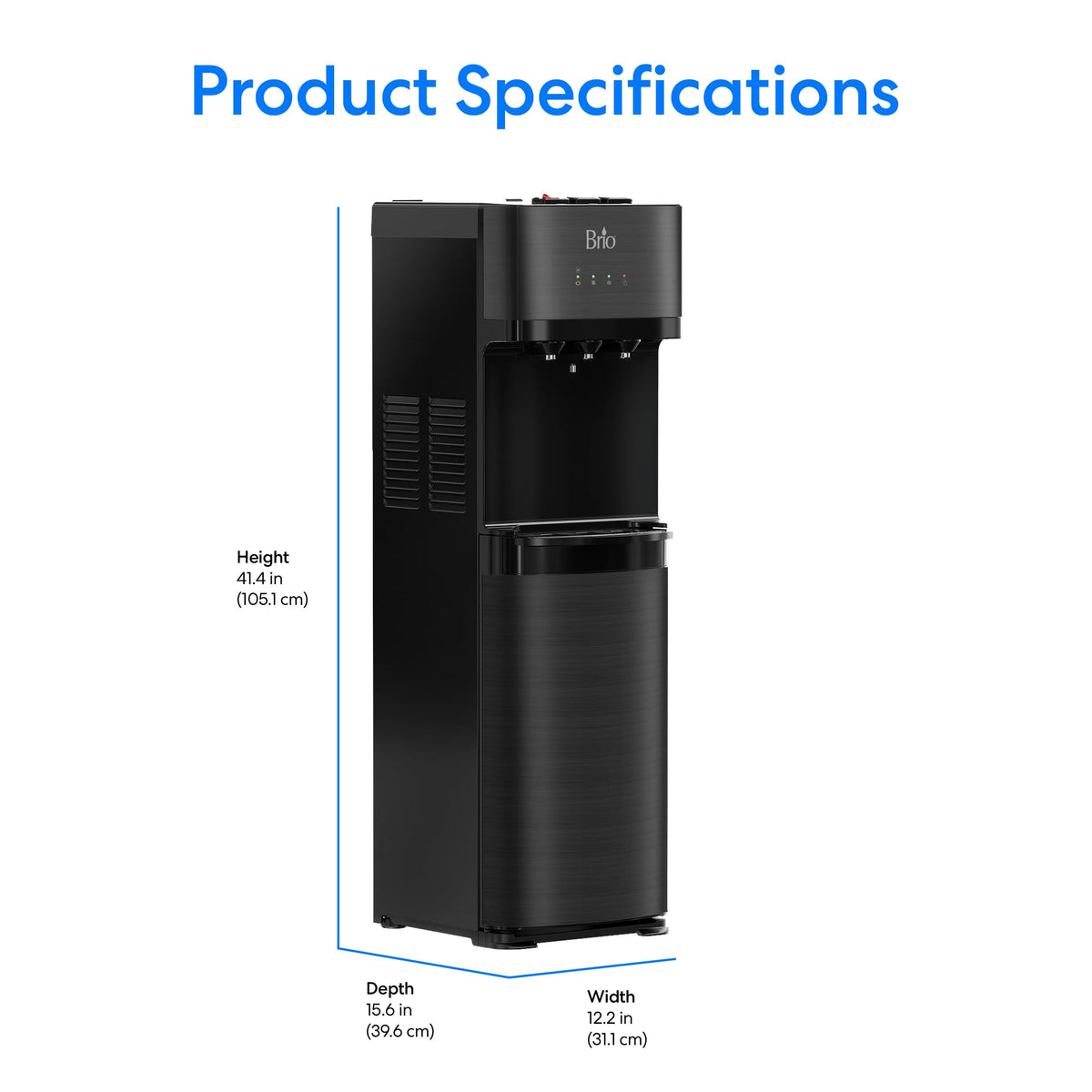 Brio three-temperature setup enables convenient hot tea or cold drinks.