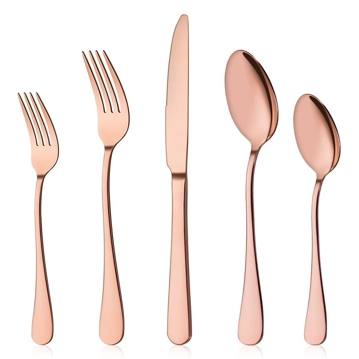 BRIOUT rose gold flatware set packaging showcases premium presentation for gifting and events.