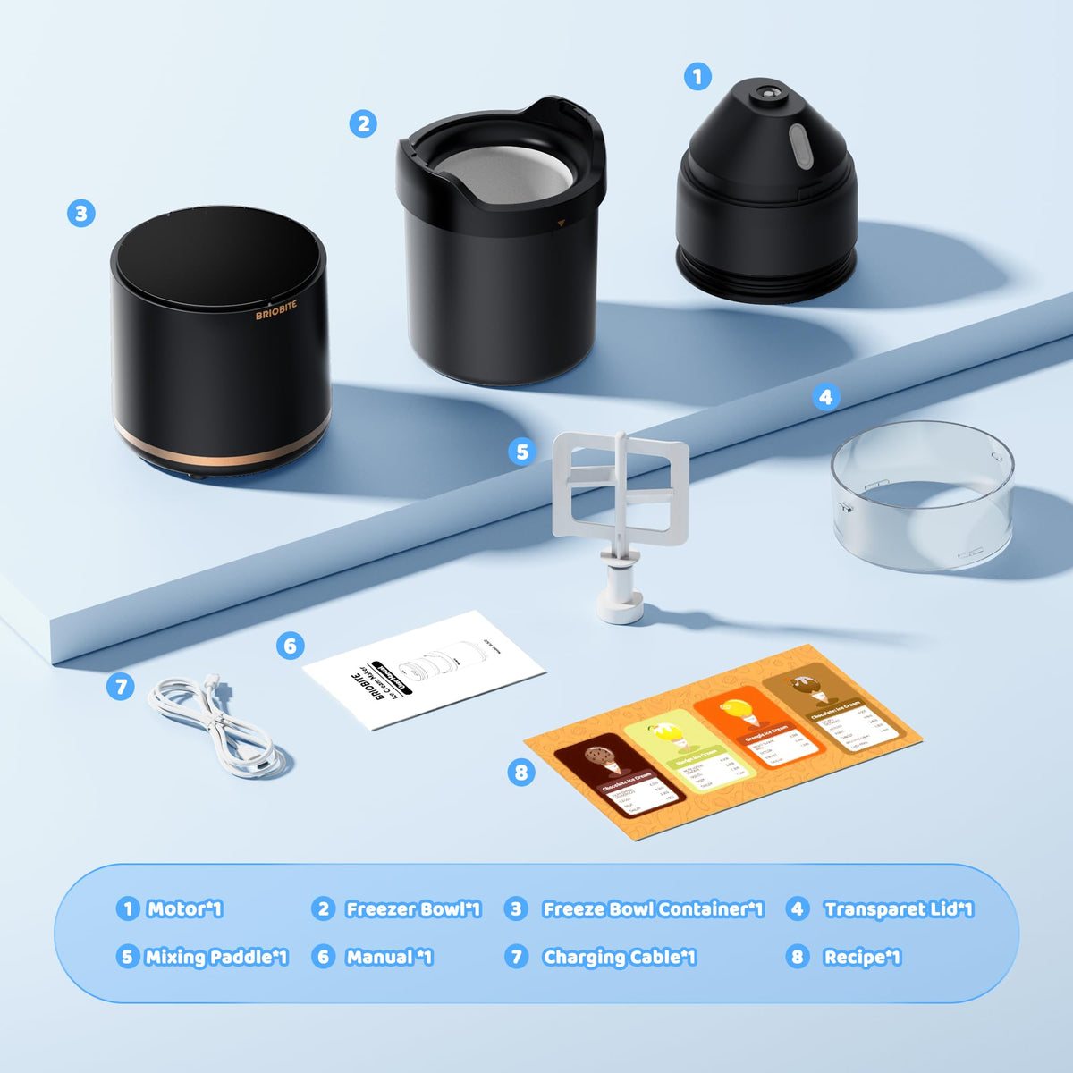 BRIOBITE gift-ready ice cream maker for memorable desserts.