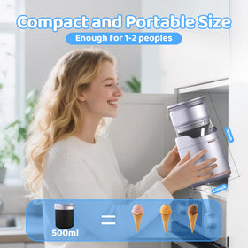 BRIOBITE ice cream maker USB-C charging port enables flexible power options.