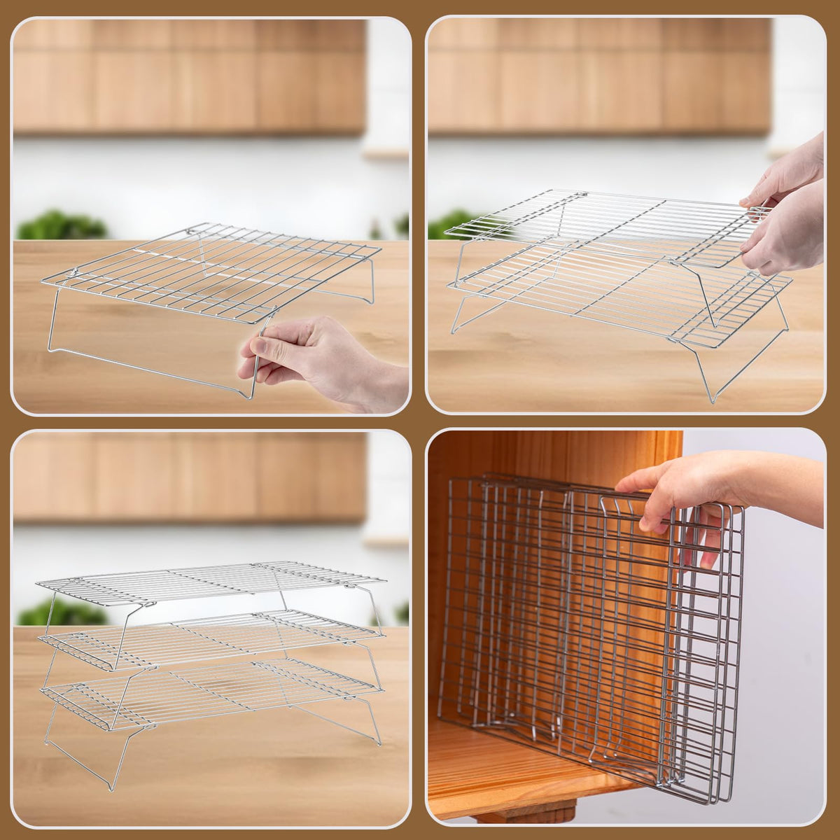 BRIOUT nonstick cooling rack ensures easy release of baked goods