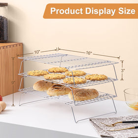 BRIOUT stackable baking rack expanded for cookies and cupcakes cooling