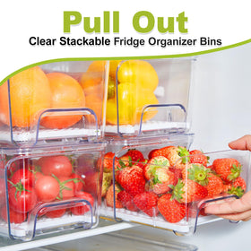 Brippo fridge bin with drain tray helps separate moisture and keep items dry.