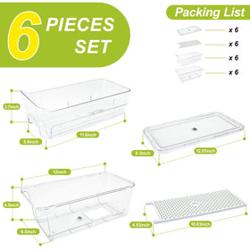 Brippo transparent fridge bin highlights contents for efficient organization.