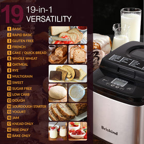 Briskind 1.5 lb bread pan inside view highlighting even baking.