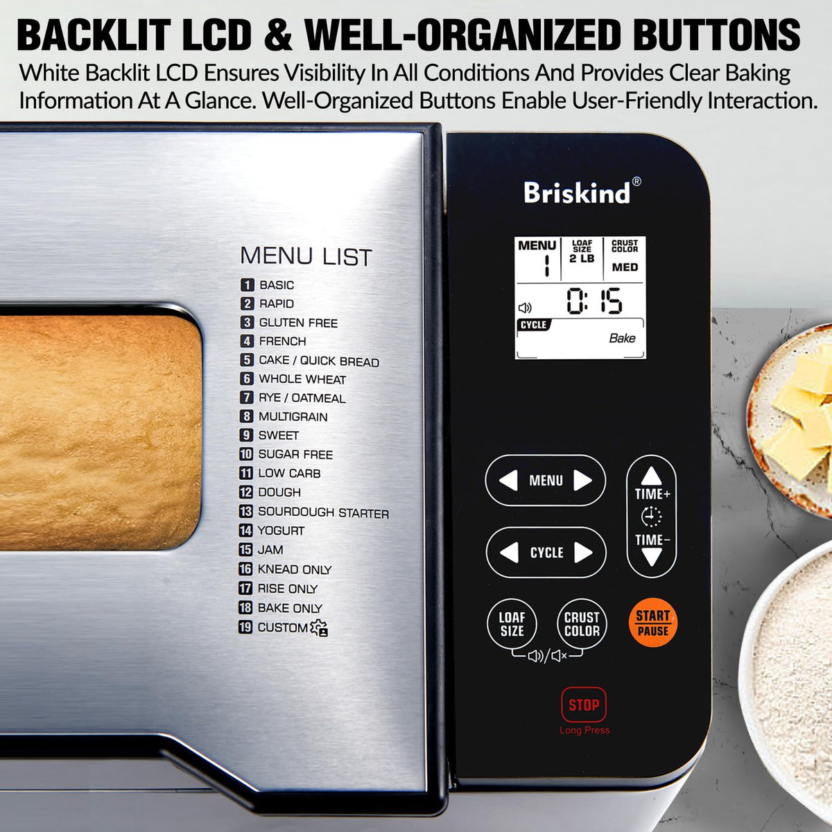Briskind stainless steel body adds durability and style