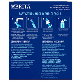 Brita bottle with filter ready for convenient hydration anywhere.