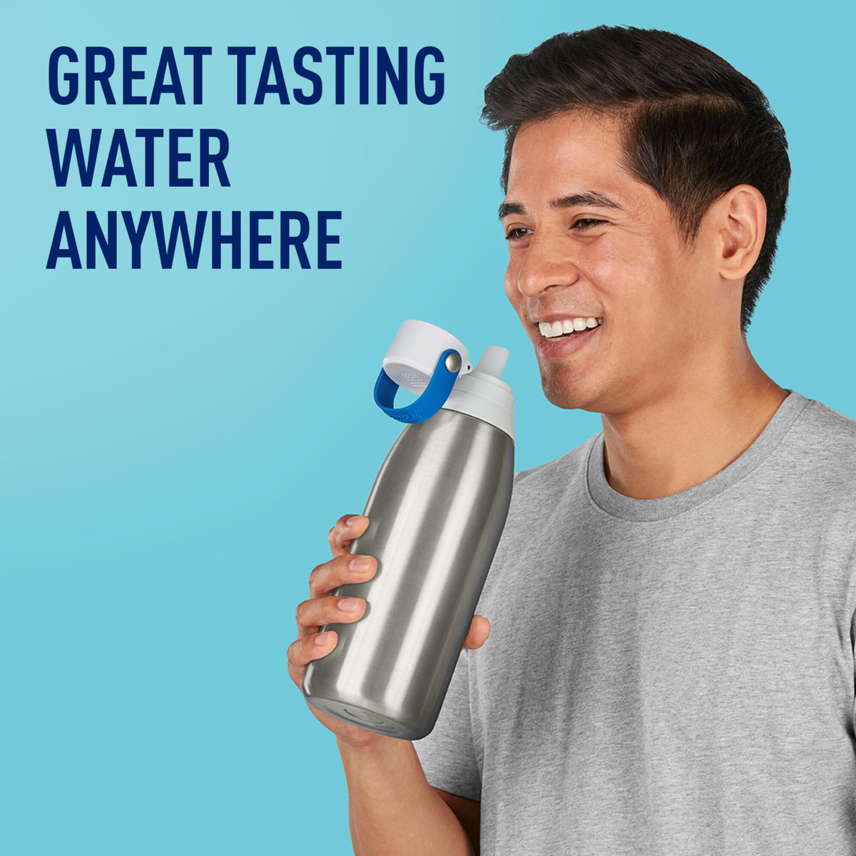 Brita double-wall insulation keeps drinks cold without condensation.