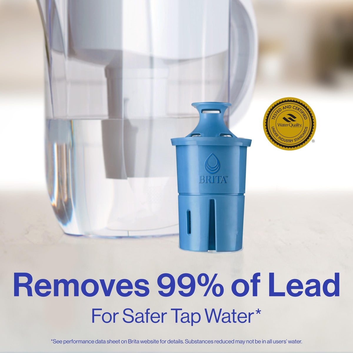 BRITA Everyday Elite pitcher with lid open for easy refills and quick pour.