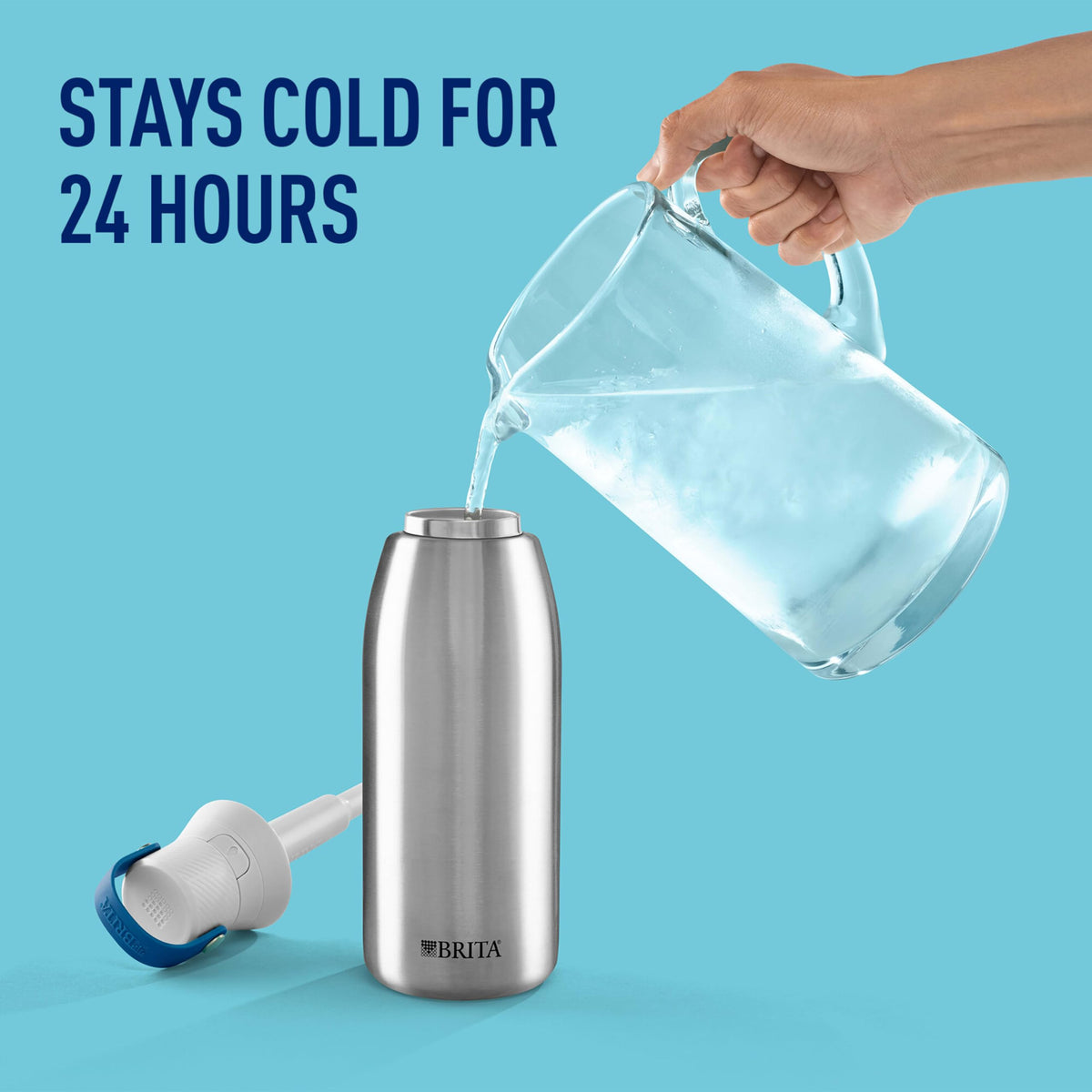 Brita leak-proof lid prevents drips during travel or workouts.
