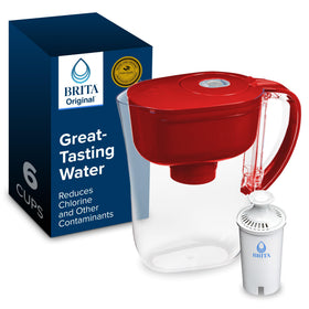 Brita Metro pitcher front view showing 6-cup capacity for easy hydration