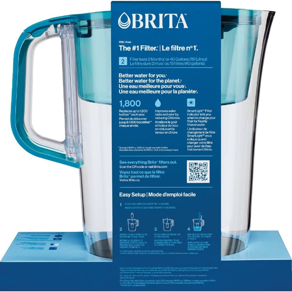 Brita Tahoe fits neatly in the refrigerator door for convenient storage.