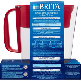 Brita 6-cup capacity visual underscores convenient daily hydration.