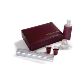 Broadman portable communion set maroon with 25 cups ready for service.