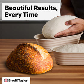 Brod & Taylor 10-inch banneton ridges provide dough structure support.