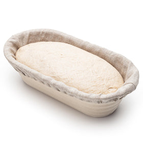 Brod & Taylor Batard Banneton Liner in natural linen for smooth, even proofing.