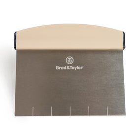 Brod and Taylor bench knife with laser-etched 1-inch markings for precise dough portions.