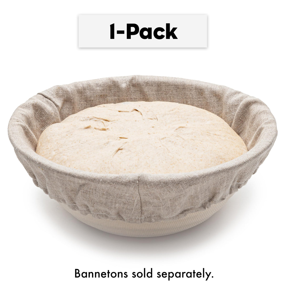 Brod & Taylor banneton liner seated inside a round banneton for reliable release.