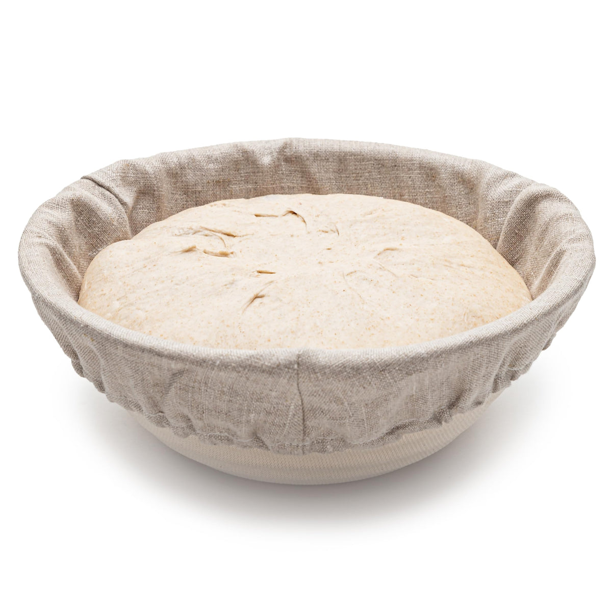 Brod & Taylor Boule Banneton Liner in natural linen for breathable moisture management.