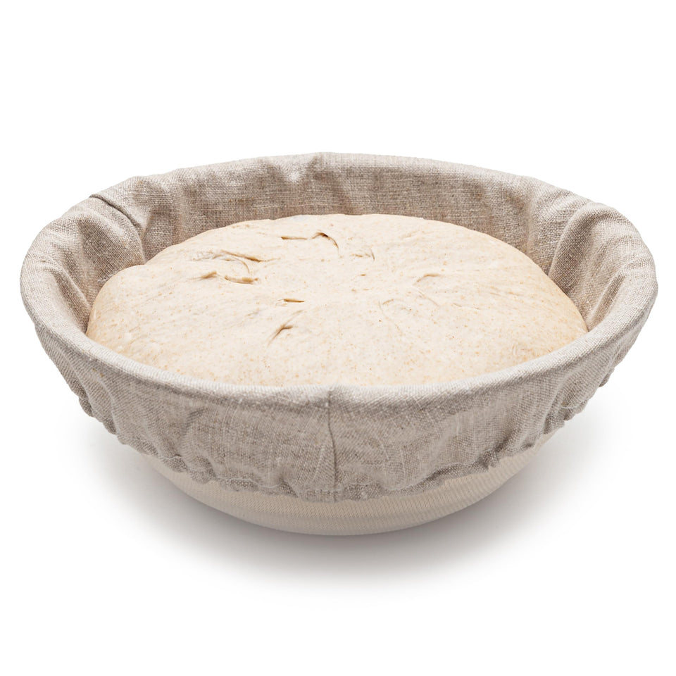 Brod & Taylor Boule Banneton Liner in natural linen for breathable moisture management.