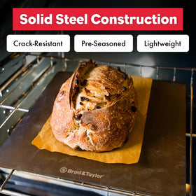 Brod & Taylor Bread Steel Max 14x14 inch surface supports diverse doughs.