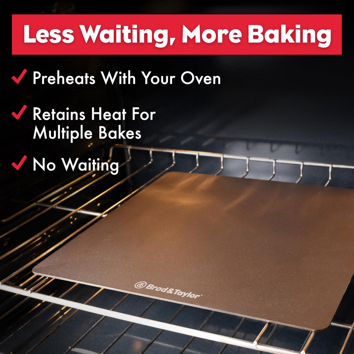 Brod & Taylor Bread Steel Max versatile surface for bread and pizza.