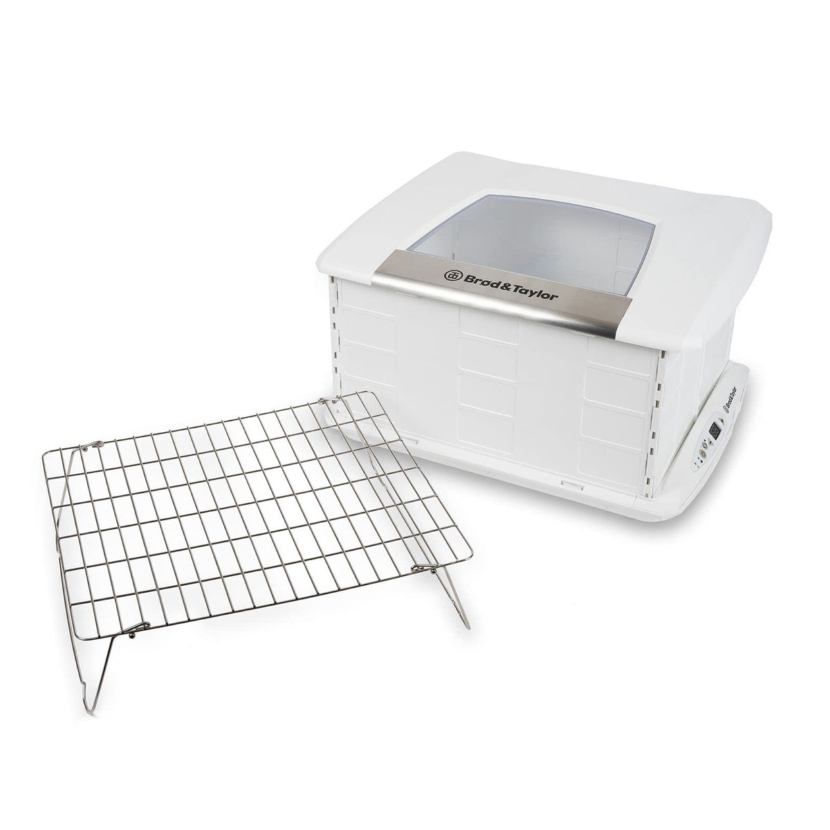Brod & Taylor folding proofer on countertop enables precise dough proofing.