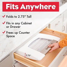 Brod and Taylor Folding Proofer folded storage demonstrates ultra slim profile.